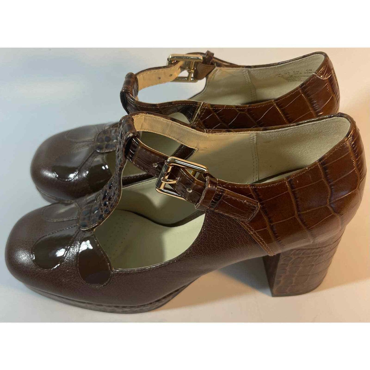 Clarks Orla Kiely Abigail Shoes Brown Mary Jane Size 7