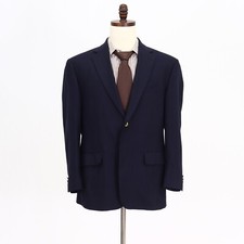 Stafford 42S Navy Sport Coat Blazer Jacket Solid 2B Wool