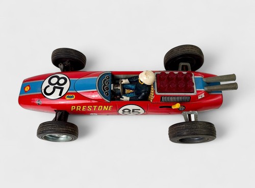 Prestone 85 Tin Toy Yonezawa giocattolo latta Japan Trade Mark Lotus Ford racer - Foto 18 di 18