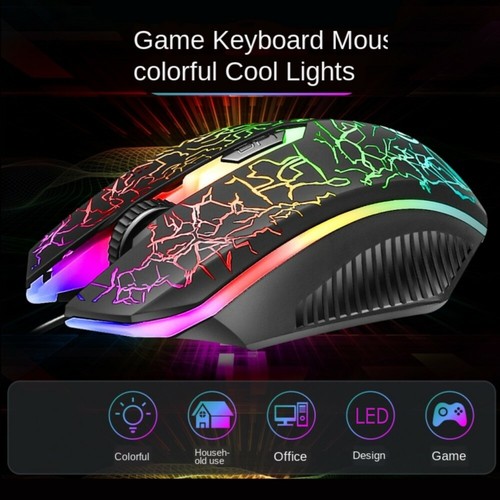 Computer Desktop Gaming Keyboard Game Mouse Mechanical Feel Led Light Backlit PC - Picture 55 of 76