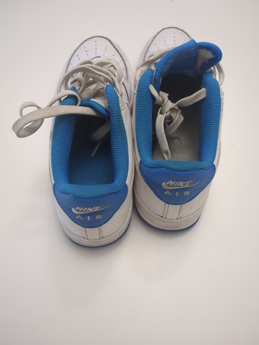 Talla 4y- DV1331-101 Nike Air Force 1 Bajo Blanco/Azul Claro - Imagen 3 de 6