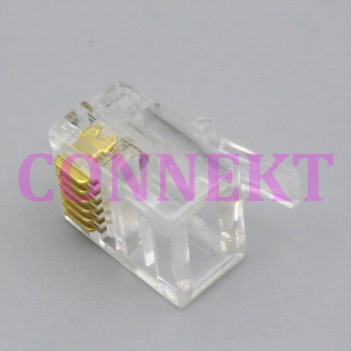 Enchufe modular 47 piezas RJ12 RJ11 Tel ADSL 6P6C para conectores sólidos para cable - Imagen 5 de 5