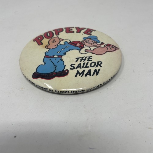 Vintage Popeye The Sailor Man Button Pinback King Features Syndicate 3,5" - Bild 4 von 8