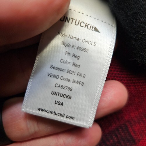 UNTUCKit Buffalo Check Chloe Sweater Jacket Womens Large Rayon Blend - Picture 13 of 16