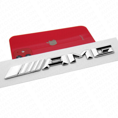 Genuine OEM Style AMG Rear Trunk Letter Emblem Badge – Silver Chrome, 15-16