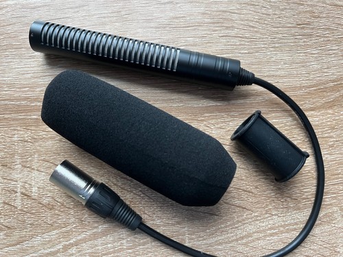 Shotgun Video Microphone + Foam & Fluffy Windshield Camcorder 3p XLR UK SP - 第 4/8 張圖片