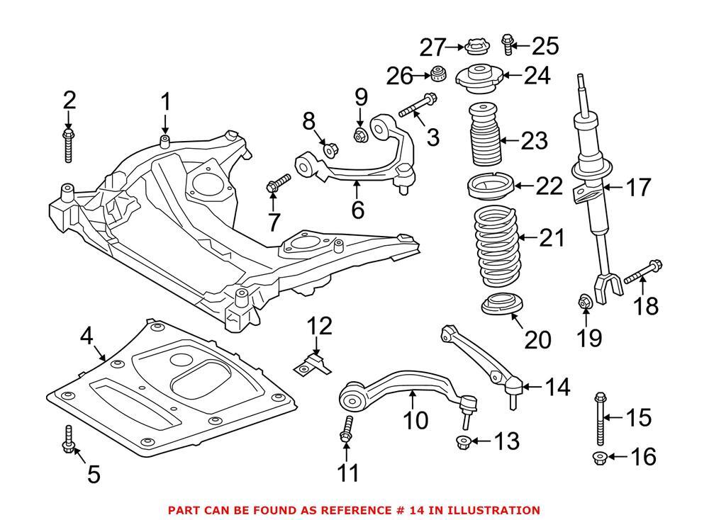 Genuine OEM Front Left Lower Rearward Suspension Control Arm