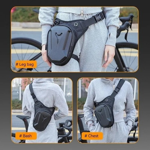 ROCKBROS Motorcycle Leg Side Bag Hard Shell Outdoor Waist Bag Hip Bum Fanny Pack - Imagen 3 de 7