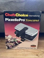 Chefs Choice International Pizzelle Pro Express Bake Toscano Maker 834 Brand New