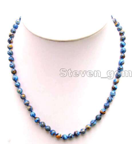 14mm Round Green Zebra Stripe Agate Necklace for Women Stone Jewelry Choker 17" - Picture 11 of 18