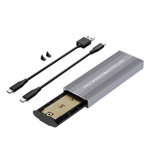 USB3.2 To M.2 NVME SSD Case 10Gbps PCIe 6Gbps SATA Box (A-C Cable C-C Cable) - Photo 5/8