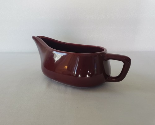 Vintage Brusche Gravy Boat Al Fresco Dubonnet California Pottery Burgundy Maroon - Picture 2 of 8