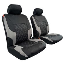 Front Seat Covers Gray Waterproof Canvas Diamond Pattern For Ford C-max Front Seat Covers Gray Waterproof Canvas Diamond Pattern For Ford C-max