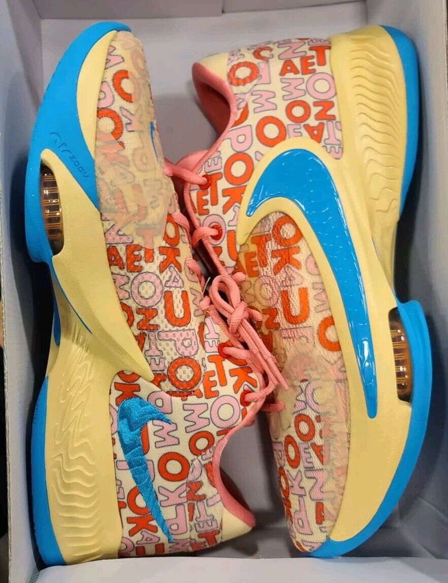 Men's Size 11 Nike Zoom Freak 4 Letter Bros Vanilla Men's Size 11 Nike Zoom Freak 4 Letter Bros Vanilla