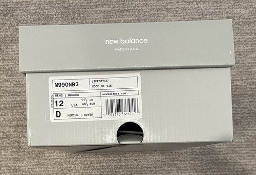 NEW BALANCE USA 990 NAVY BLUE DENIM Men Size 12 US  New In Box  M990NB3 - Bild 5 von 6