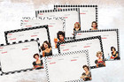 8 Asssorted Retro 1950s Black & White Polka Dot American Housewives Recipe Cards