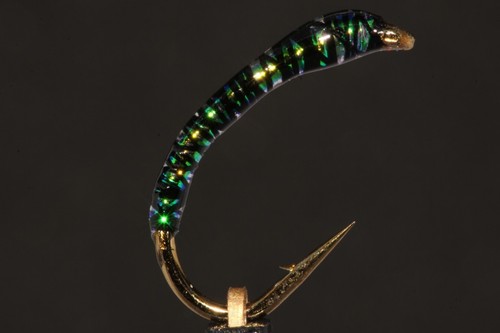 3 x Black and Pearl Buzzer, size 12  Barbed. Tied in the UK - Bild 2 von 3