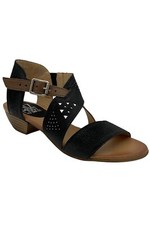 Miz Mooz Leather Heeled Sandals Cienna Black