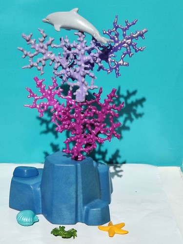 PLAYMOBIL LOTE DELFIN PLANTAS CORALES MAR OCEANO FONDO MARINO SIRENAS AGUA