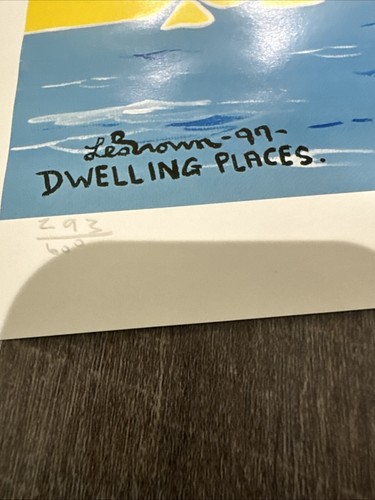 Bahamian Artist Leo Brown Dwelling Places 293/600 signed Bahamas Art Boho Beach - Picture 4 of 19