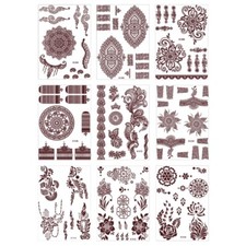 9 Sheet Temporary Waterproof Lace Tattoos Stickers Fake Tattoos Decals Body Art