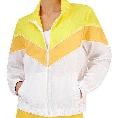Id Ideology Women's Chevron Striped Windbreaker jacket ,