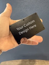 Your Custom Design Custom Engraved RFID EDC Slim Metal Aluminum Wallet