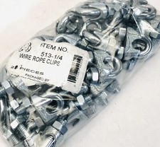 LOT OF 28 GALVANIZED ¼"CABLE WIRE ROPE CLIPS