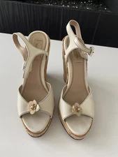 VALENTINO ANKLE STRAP WEDGE SANDALS SIZE EU 37 US 7