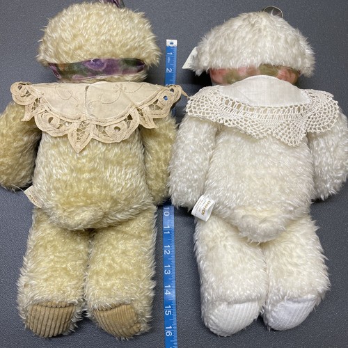 Ivory Teddy Bears First & Main 16” Chantilly & Chiffon #1256 Set Of Two 2 Girls - Picture 12 of 12