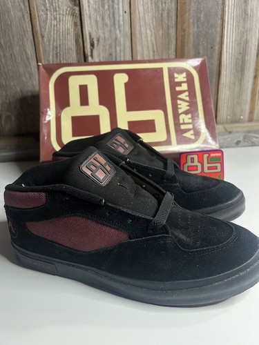 Zapatos de Patín Talla 7 Airwalk NUEVO DE LOTE ANTIGUO 86 BEND Vintage Años 80 90 RAROS Retro NUEVOS EN CAJA Borgoña - Imagen 3 de 7