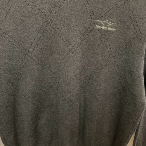 Arcadia Bluffs Golf Lk Michigan Sand Dunes Joey Rodolfo XL Sweater Wool Excellnt - Picture 4 of 9