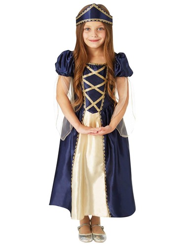 Medieval Princess Girls Historical Tudor Fancy Dress Book Day Costume Age 3-13 - Picture 9 of 27