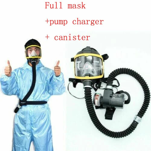 Schützende elektrische konstante Strömung Luft zugeführt Vollgesicht Gasmaske Beatmungsgerät - Bild 8 von 27