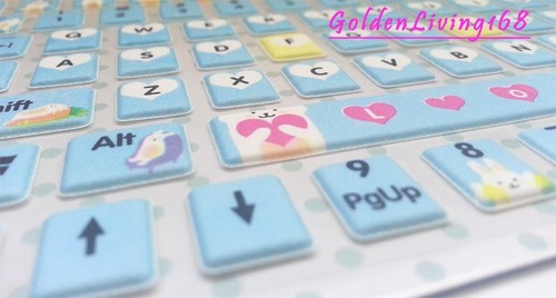 Desktop Laptop Computer Keyboard Stickers / Decals Cover Protector Large Letters - Picture 15 of 17
