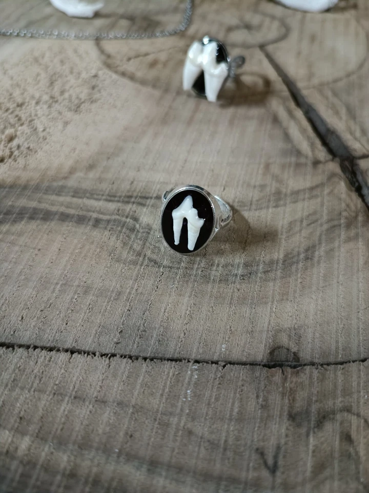 bone jewelry gothic necklace set of six bone jewelry Foto 4 de 4