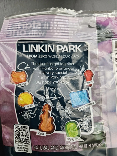 Haribo LINKIN PARK Rubber Candy From Zero Tour Esclusiva Edizione Limitata BB 8/26 - Foto 2 di 5