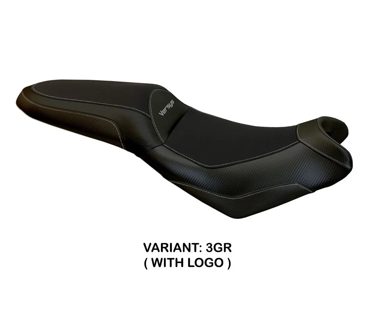 Seat saddle cover Elba Total Black Gray TPZ KAWASAKI VERSYS 650 2007 2022 bp