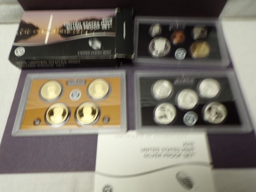2015 S United States Mint Annual SILVER 14 Coin Proof Set Original Box and COA - Bild 2 von 2