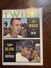 1964   TOPPS CARD#116   TWINS ROOKIE STARS ( TONY OLIVA & Jim Ward). rookie card picture
