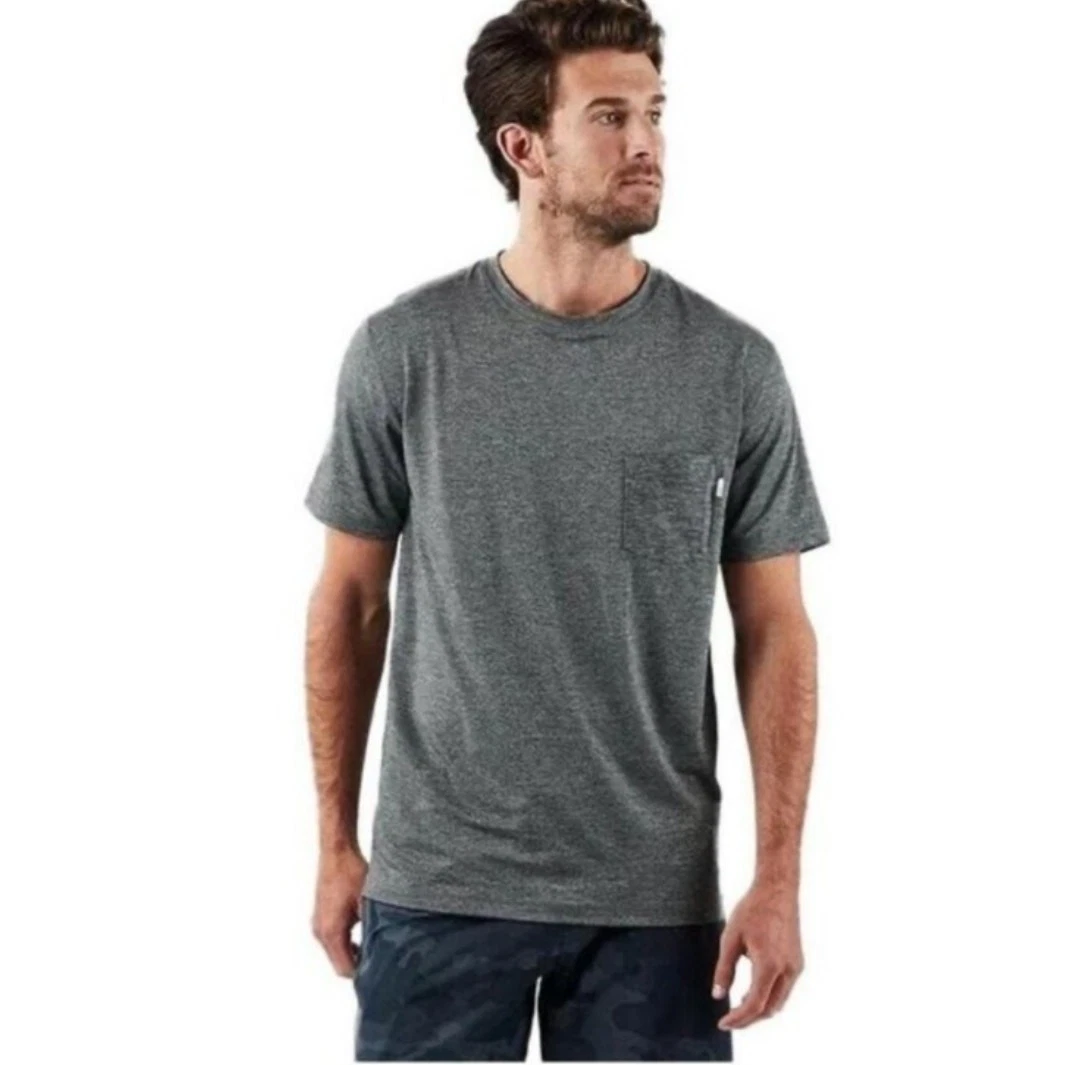 Vuori Tradewinds Heather Grey XL Performance Shirt Wicking Tee