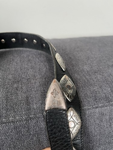 Vintage Navajo Indianer Azteken Metallic kultiger Amekaji amerikanisches Erbe Gürtel - Bild 6 von 15