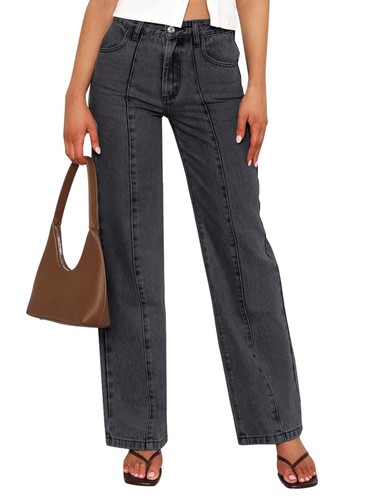 Wide Leg Jeans for Women High Waisted Baggy Denim Pants Straight Leg Casual J... - Picture 2 of 8