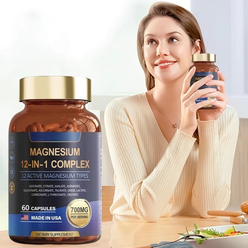 Magnesium Komplex - 12 in 1 Magnesiumglycinat, Citrat, Malat, L-Threonat - Bild 10 von 12