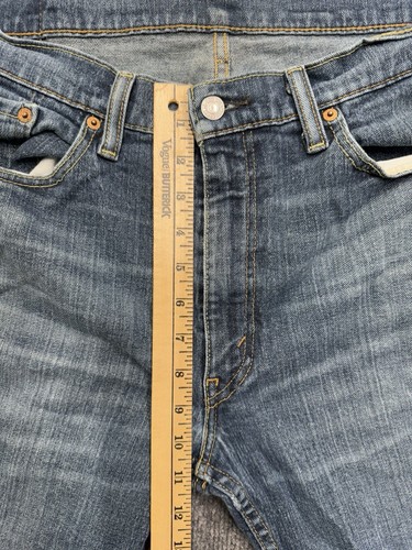 Levi 514 Jeans Mens Size 36x32 Blue Medium Wash Denim Straight Leg Zip Fly - Picture 10 of 11