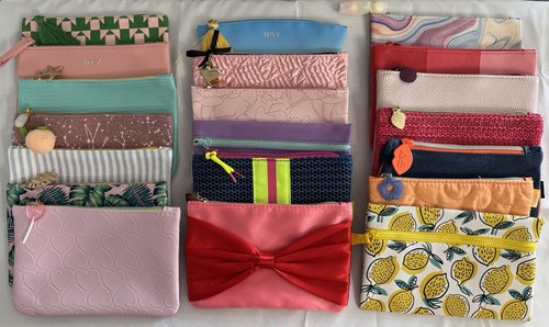 20 Ipsy Empty Makeup Cosmetic Bags ~Great Assortment ~No Dupes~ Spring Vibes!