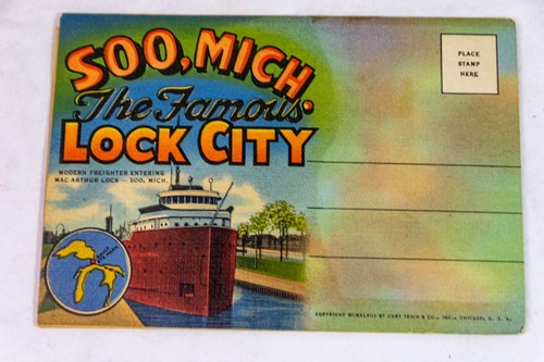 Greetings From Sault Ste. Marie Michigan - The Famous Lock City Souvenir Book - Picture 2 of 4