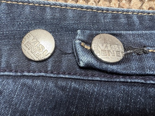Evisu Dark Blue Denim Women’s Jeans Low Rise Ankle Length 28W 25L - Picture 5 of 8
