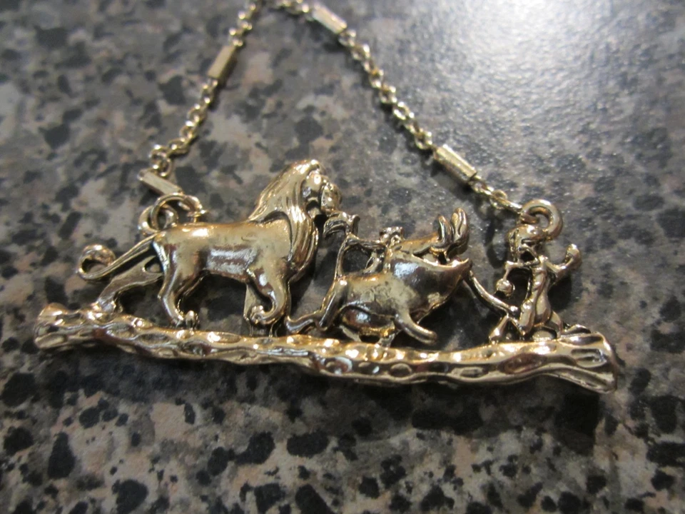 Walt Disney Lion King Necklace - Simba, Timon - Gold Colored - Image 3 of 3