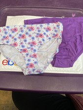 Hanes Tagless Briefs Panties size 12 Girl's Cotton Underwear 2 pair NWOT